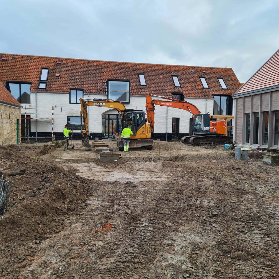 Co housing project aanleg grondwerken blomme Nieuwpoort